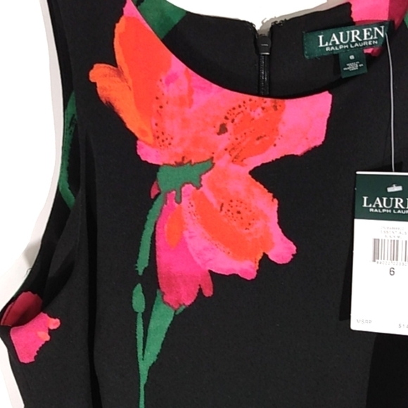 RALPH LAUREN NWT ESSENTIALS FLORAL DRESS SIZE 6 - Picture 3 of 9